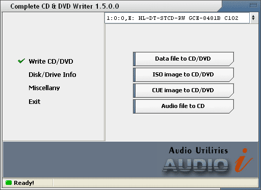  DVD Writer Screenshot